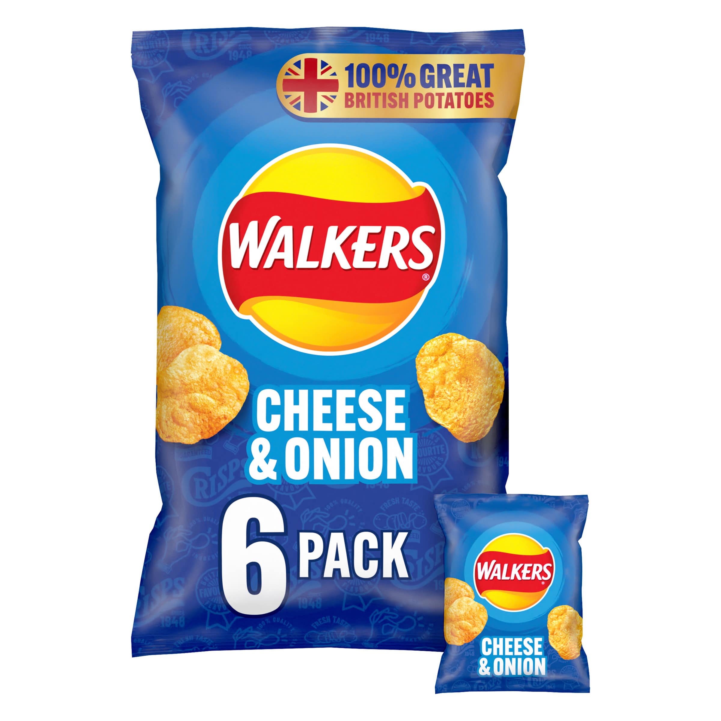 Walkers Cheese & Onion 18x6pk