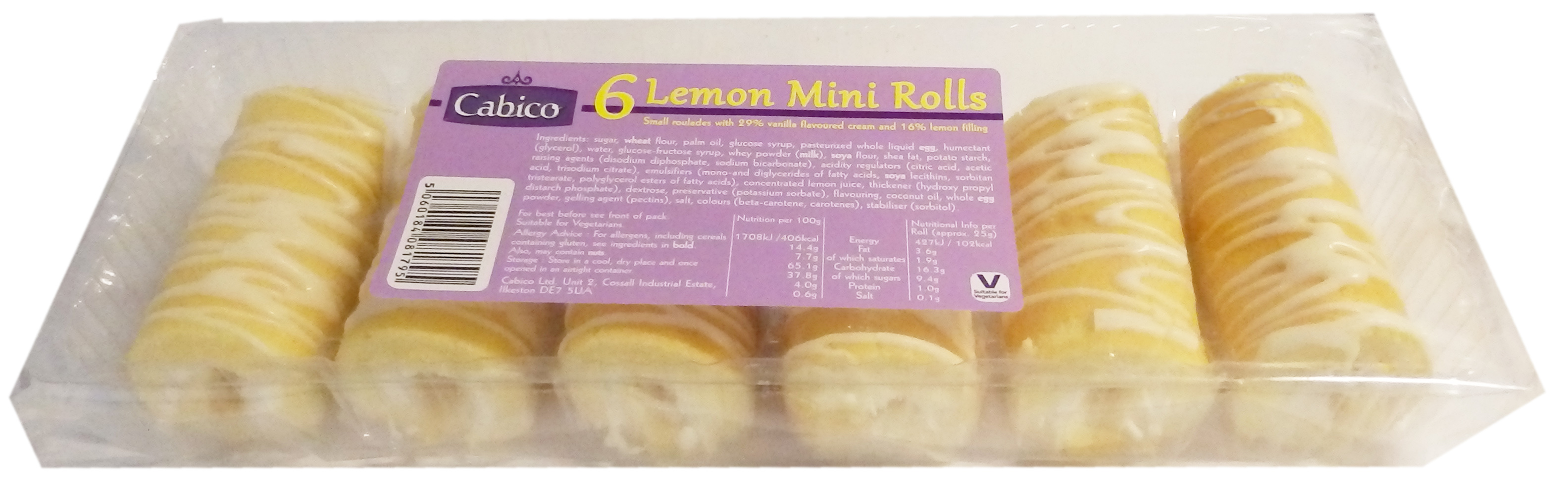 Cabico Lemon Mini Roll 12x150g