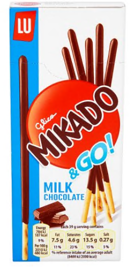 Mikado Milk Chocolate Biscuits 24x39g