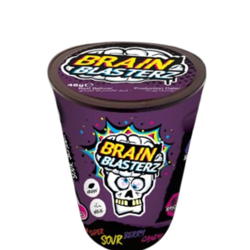 Brain Blasterz Super Sour Berry Candy Tub 12x48g