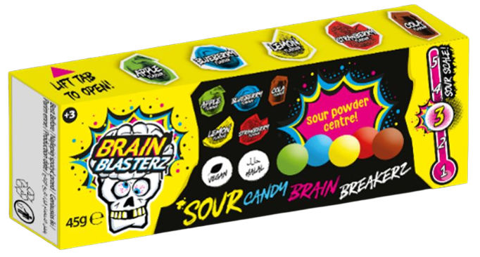 Brain Blasterz Sour Candy Brain Bitz 14x45g