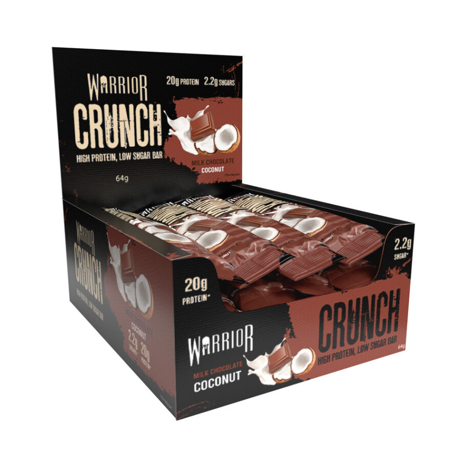 Warrior Crunch Milk Choc Coconut 12x1pc Bars
