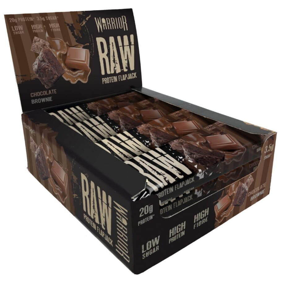 Warrior Raw Chocolate Brownie Protein Flapjacks 12x1pc