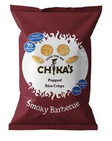 Chikas Smoky Barbecue Rice Crisps 8x80g