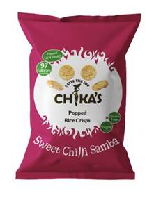 Chikas Sweet Chilli Rice Crisps 8x80g 