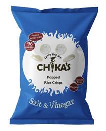 Chikas Salt and Vinegar Rice Crisps 8x80g