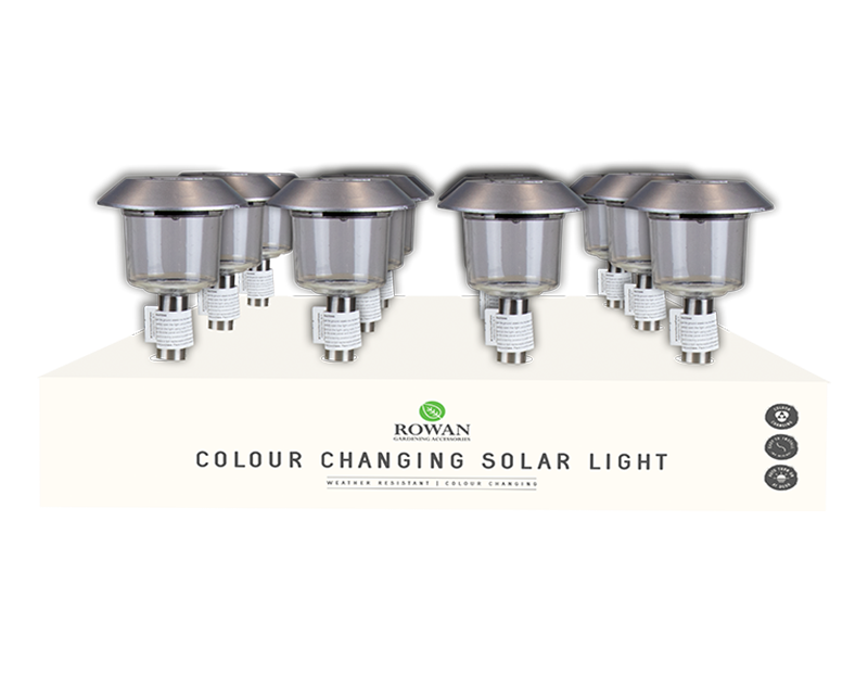 Colour Changing Solar Stake Light With PDQ 24x1pk