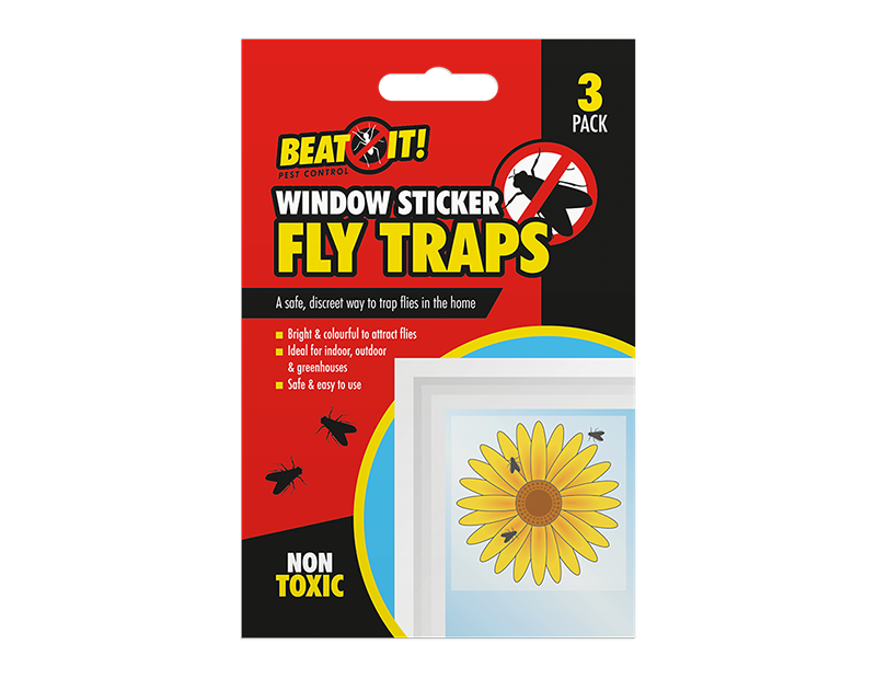 Window Sticker Fly Traps 3pk 24x1pk