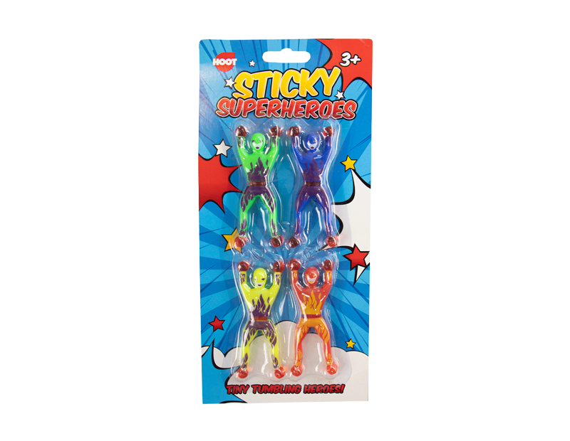 Sticky Superheroes 4pk 24x1pk