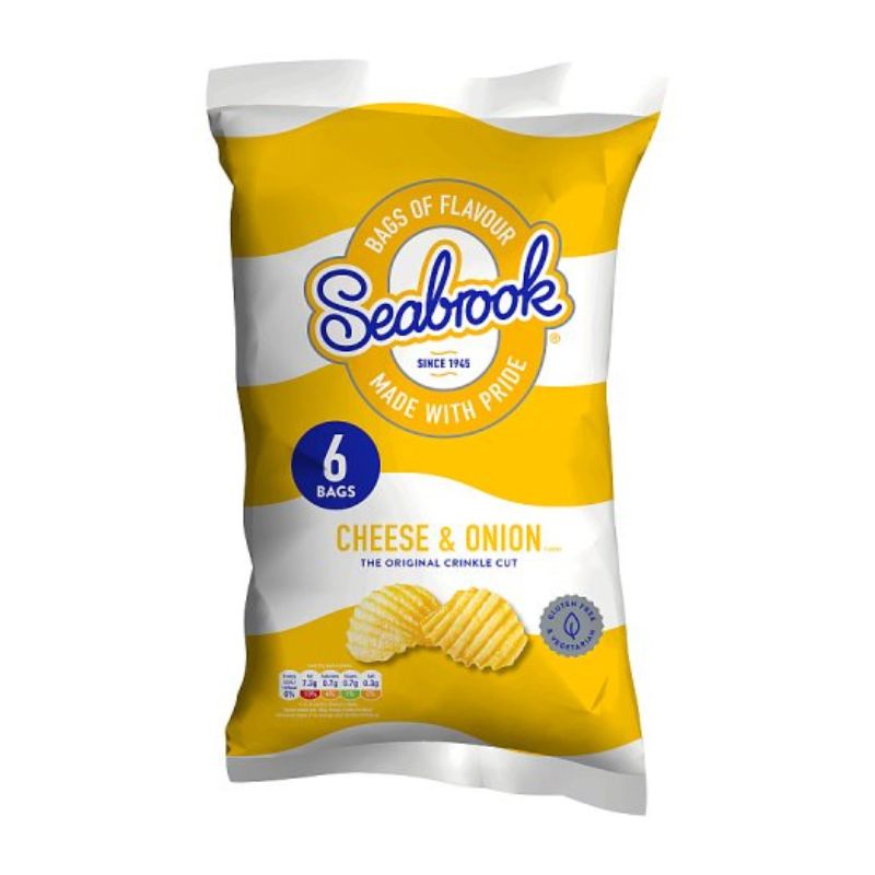 Seabrook Cheese & Onion 8x6pk