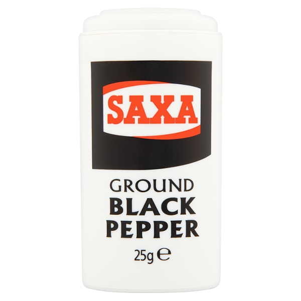 Saxa Ground Black Pepper 12x25g