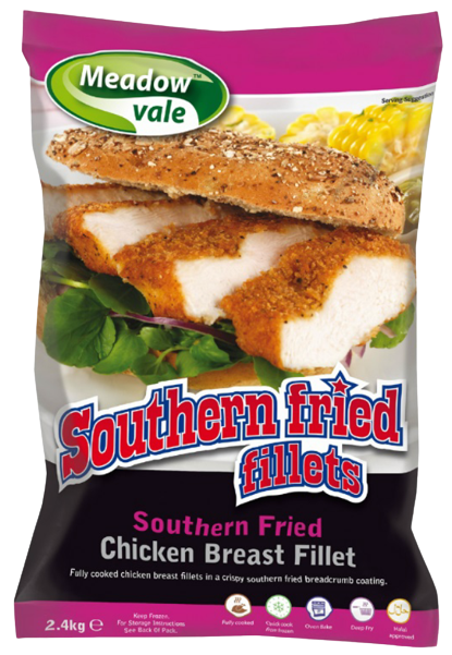 Meadow Vale Spicy Southern Fried Chicken Fillet Burger 140/160g 2.4kg
