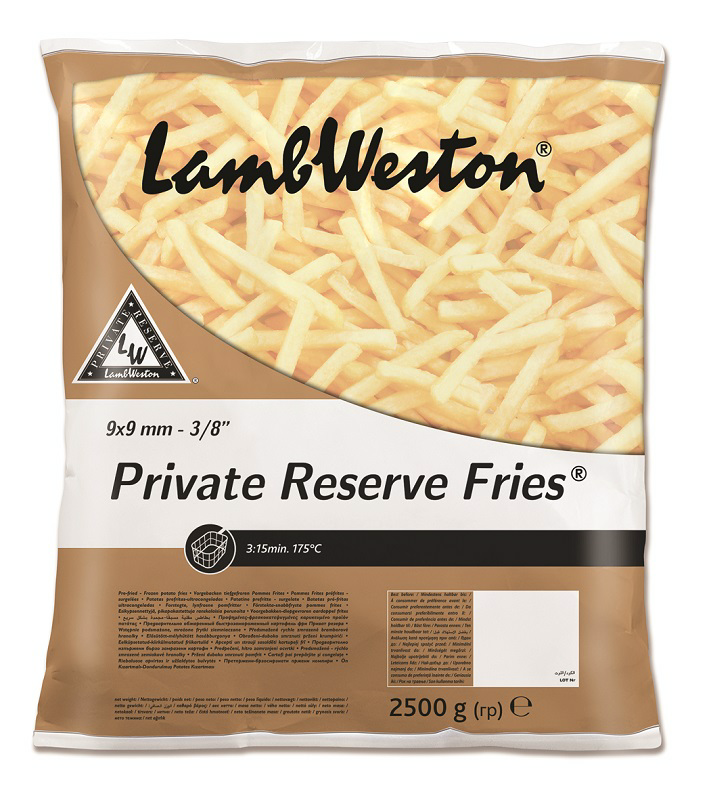Lamb Weston Private Reserve Fries 3/8 Cut 4x2.5kg - F64