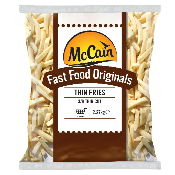 McCain Thin Fries 3/8 Cut 4x2.27kg