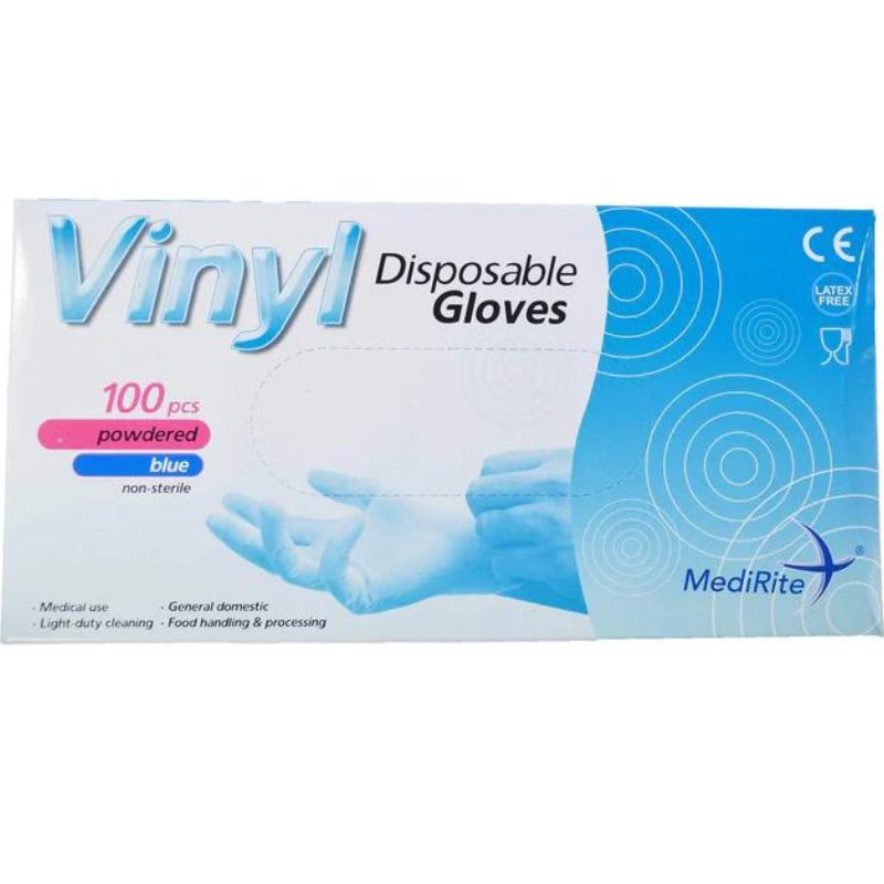 Disposable Vinyl Gloves Medium 100Pcs