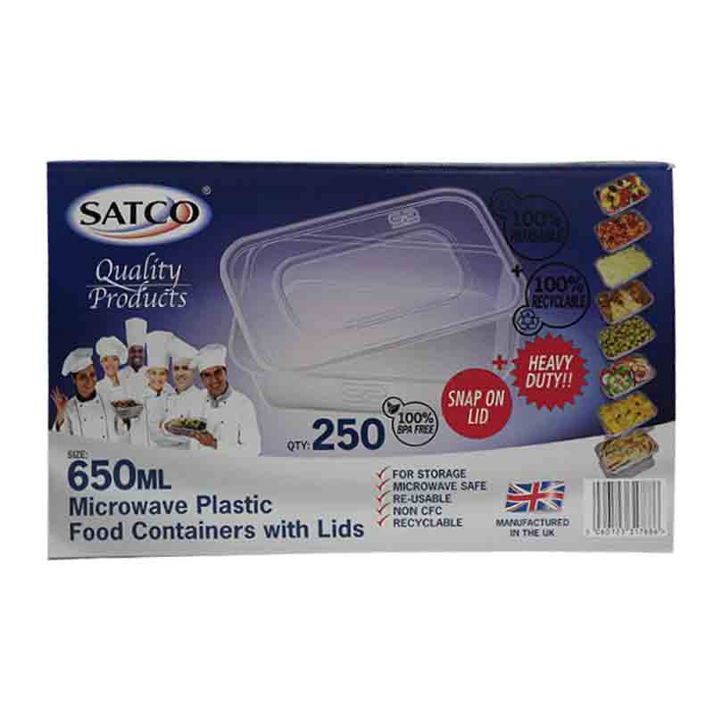Satco Clear Container 250Pcs - C650